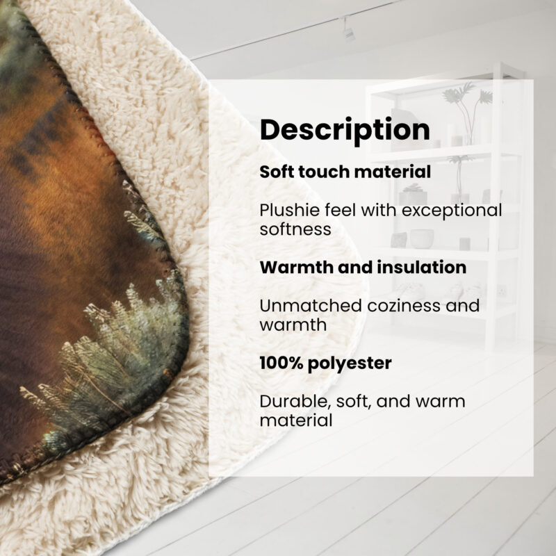 Bison Sherpa Blanket, Monarch of the Plains - Image 4