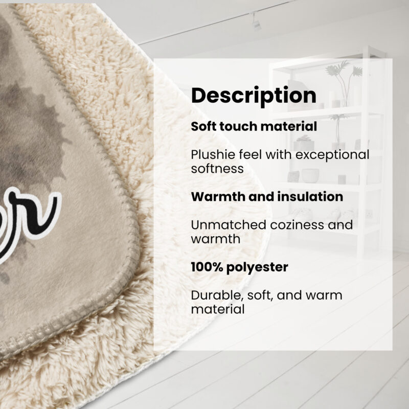 Personalised Cat Photo Sherpa Blanket - Image 6