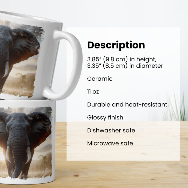Elephant Mug, Twilight in the Savannah - Image 4