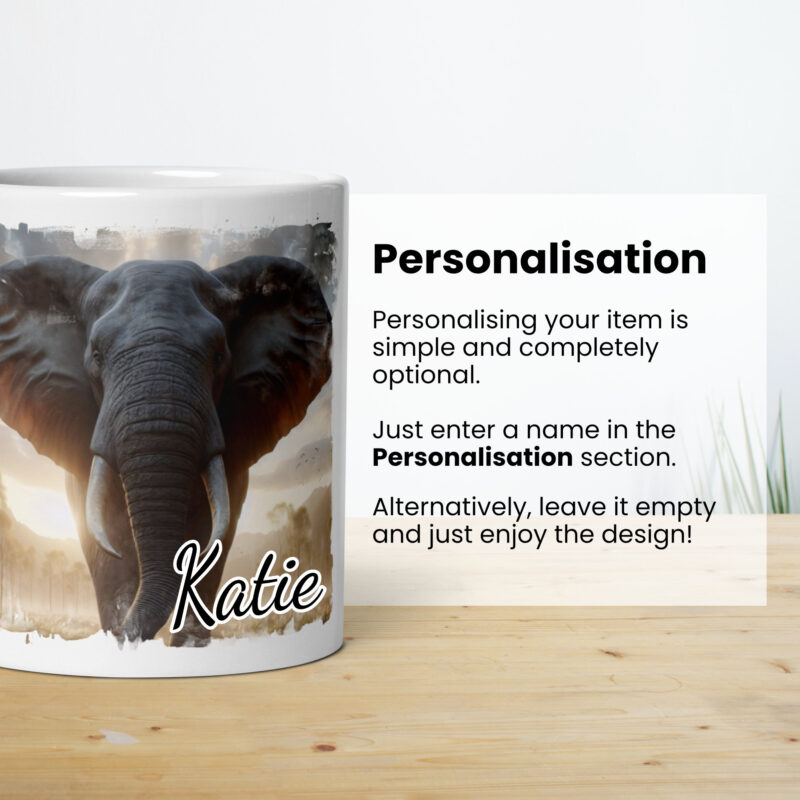 Elephant Mug, Twilight in the Savannah - Image 3