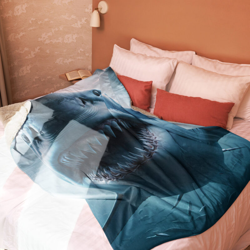 Shark Sherpa Blanket, Abyssal Predator - Image 2