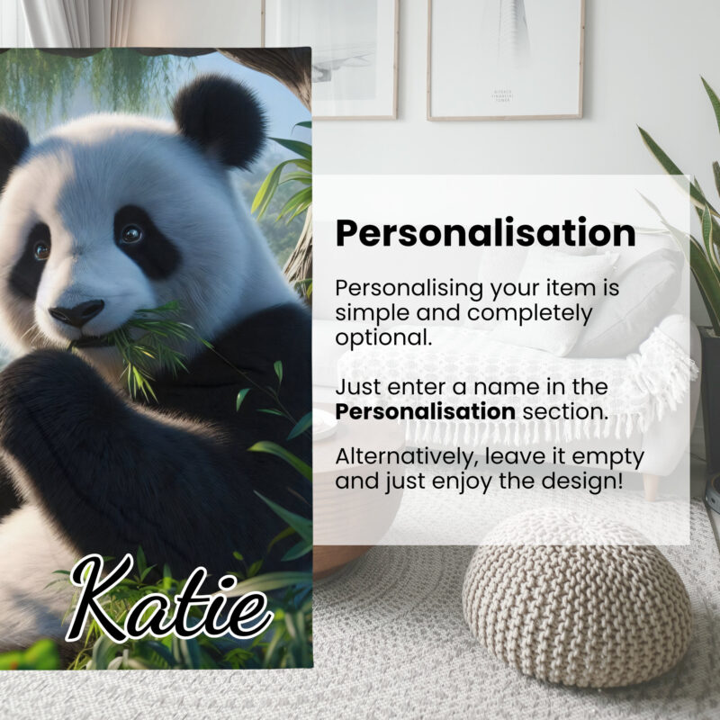 Panda Throw Blanket, Tranquil Morning - Image 4