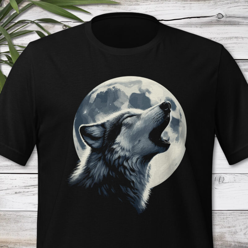 Wolf T-shirt, Howling at the Moon