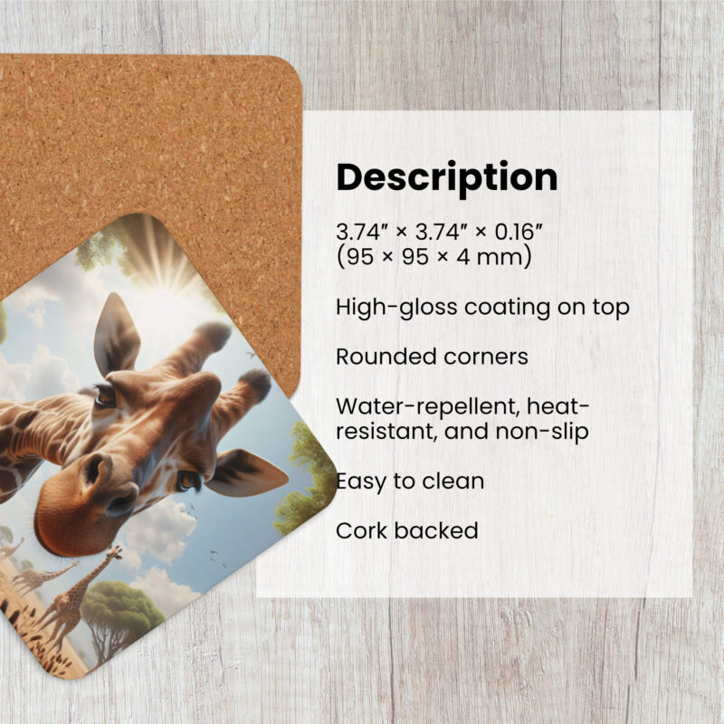 Giraffe Coaster, Safari Sunshine - Image 5