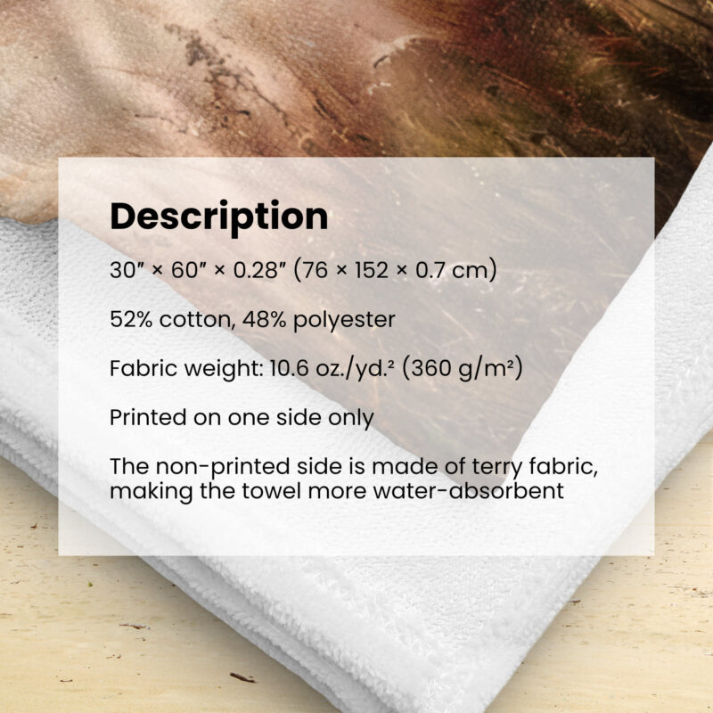Horse Beach/Bath Towel, Gallant Charge - Image 4