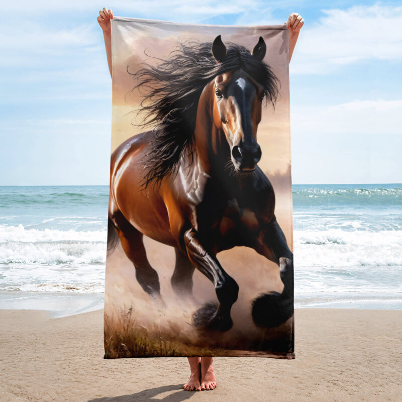 Horse Beach/Bath Towel, Gallant Charge
