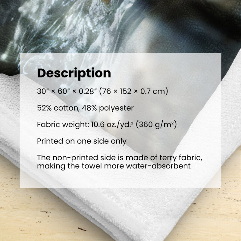 Otter Beach/Bath Towel, Whiskers and Waterdrops - Image 4