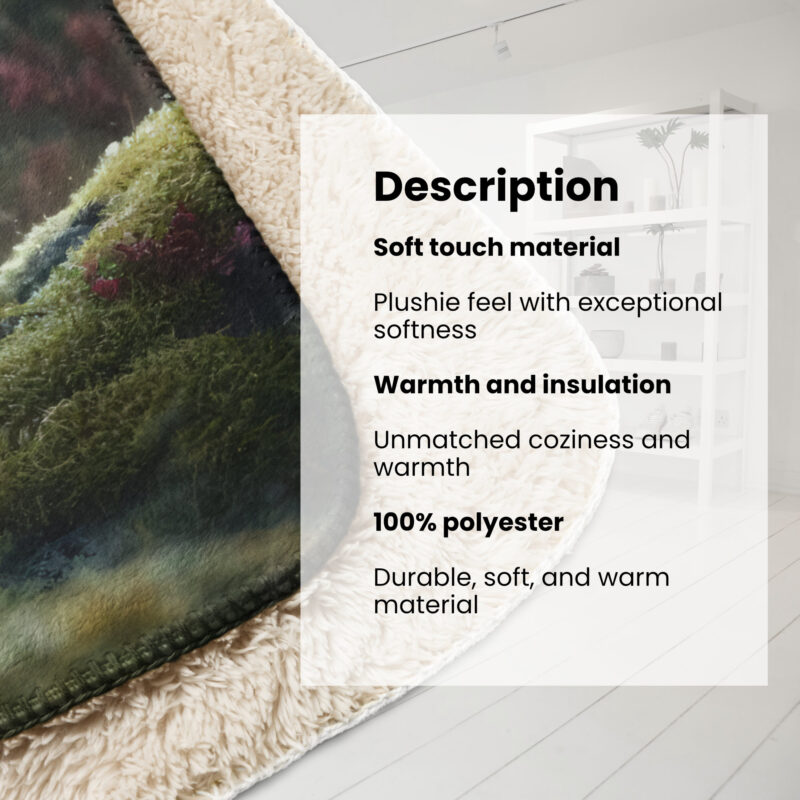 Wolf Sherpa Blanket, Forest Predator - Image 4