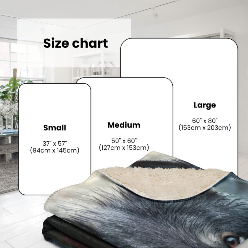 Wolf Sherpa Blanket, Forest Predator - Image 5