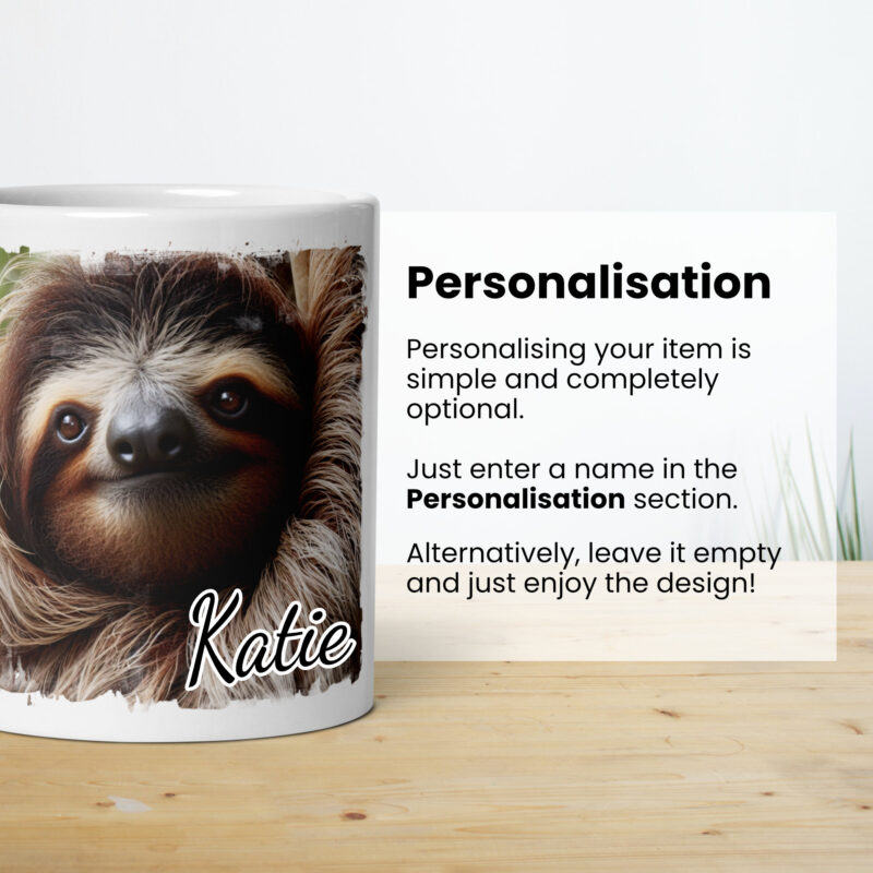 Sloth Mug, Happy Going Nowhere - Image 3