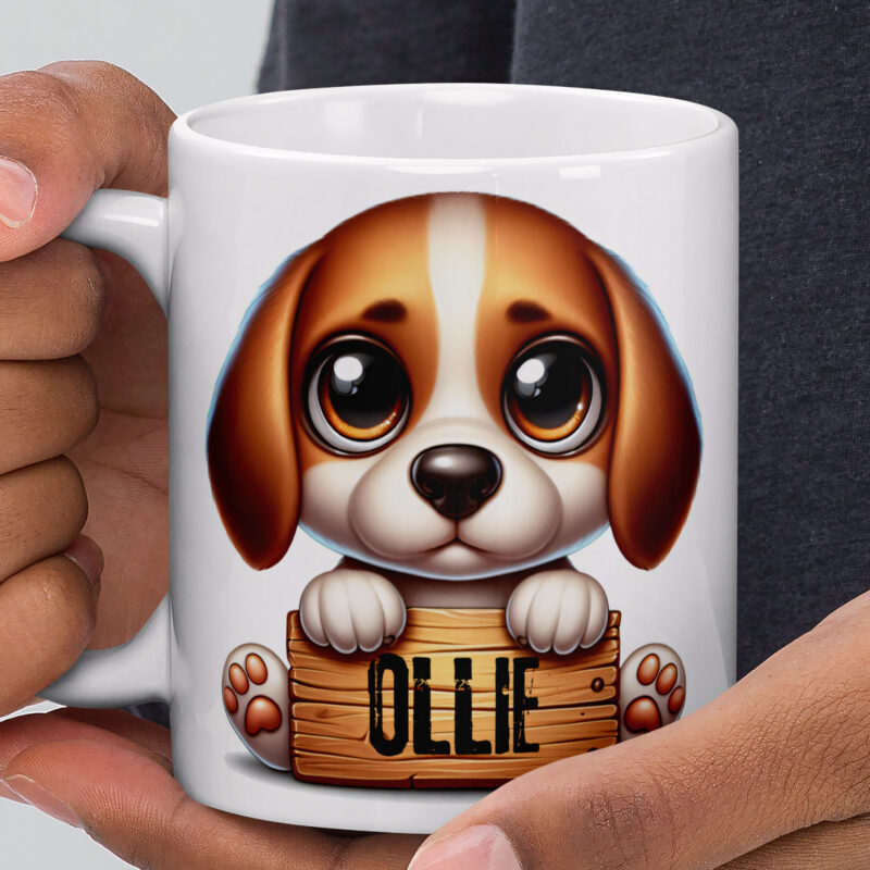 Personalised Cute Beagle Mug - Image 4