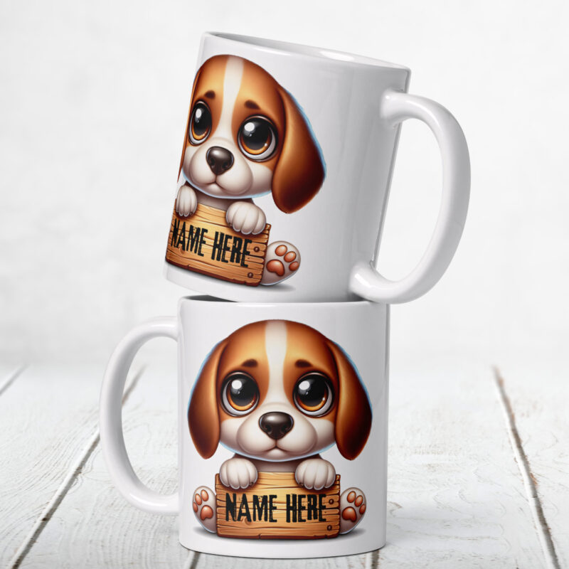 Personalised Cute Beagle Mug - Image 2