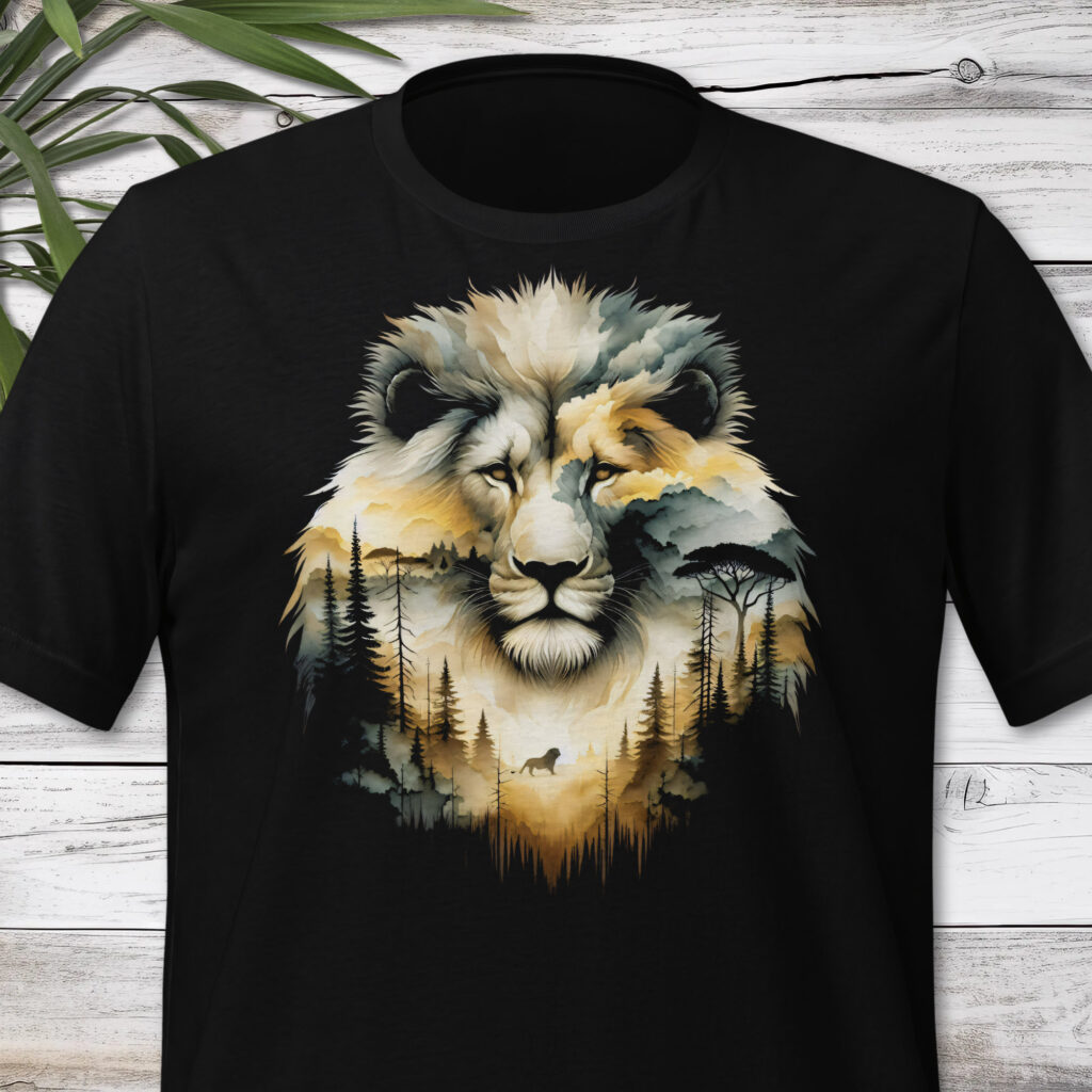 Lion T shirt Majestic Wilderness Wilder by Design