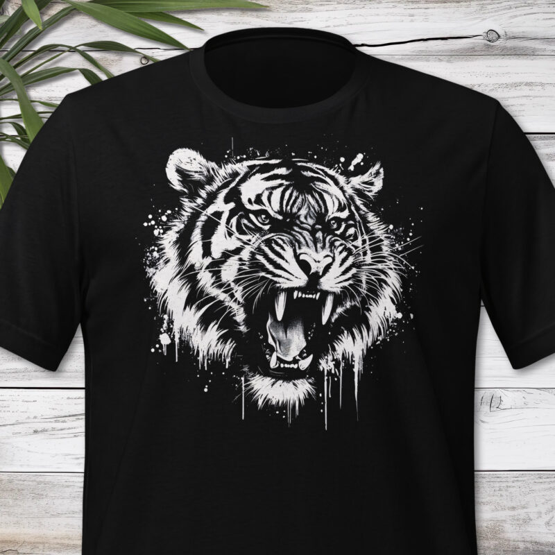 Tiger T-shirt, Monochromatic Ferocity