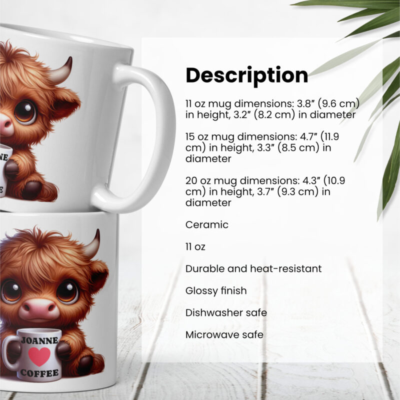 Personalised Cute Highland Cow Mug - Image 7