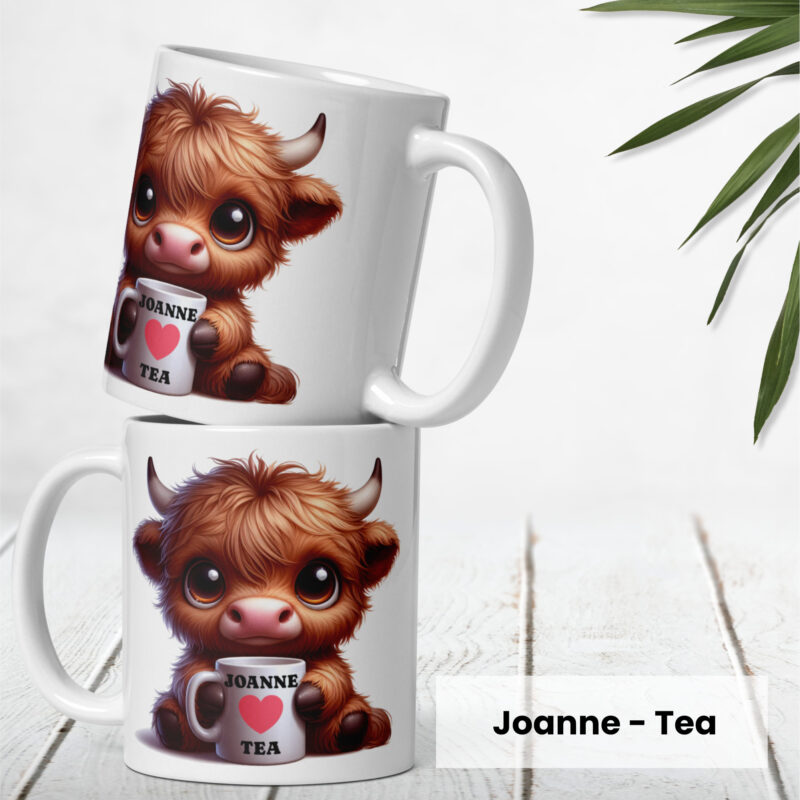 Personalised Cute Highland Cow Mug - Image 3