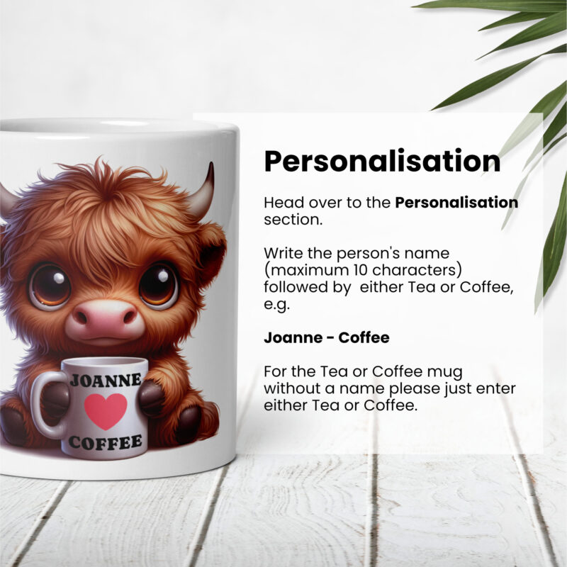 Personalised Cute Highland Cow Mug - Image 6