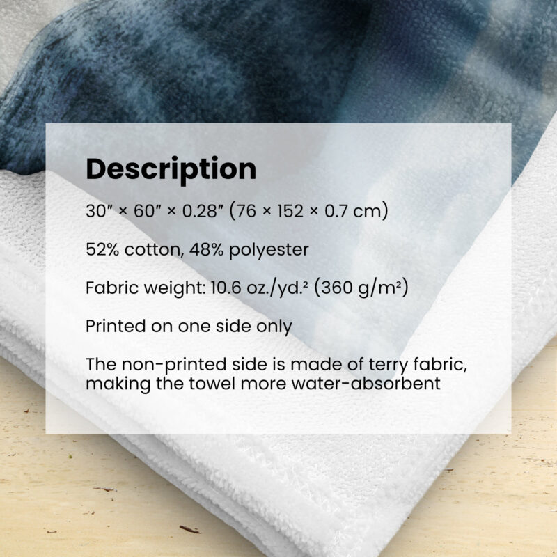 Polar Bear Beach/Bath Towel, Arctic Guardian - Image 4
