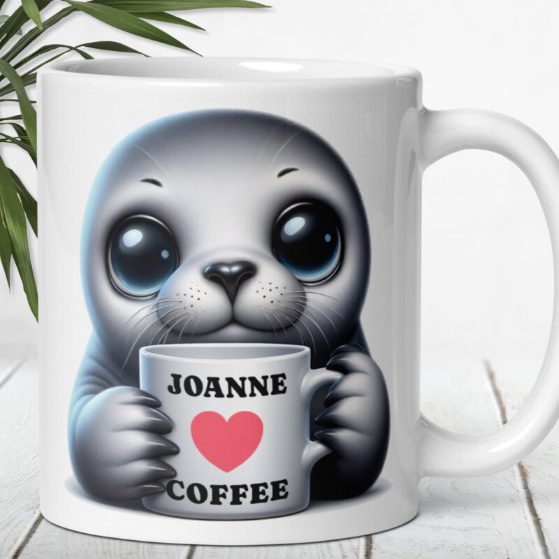 Personalised Cute Seal Mug